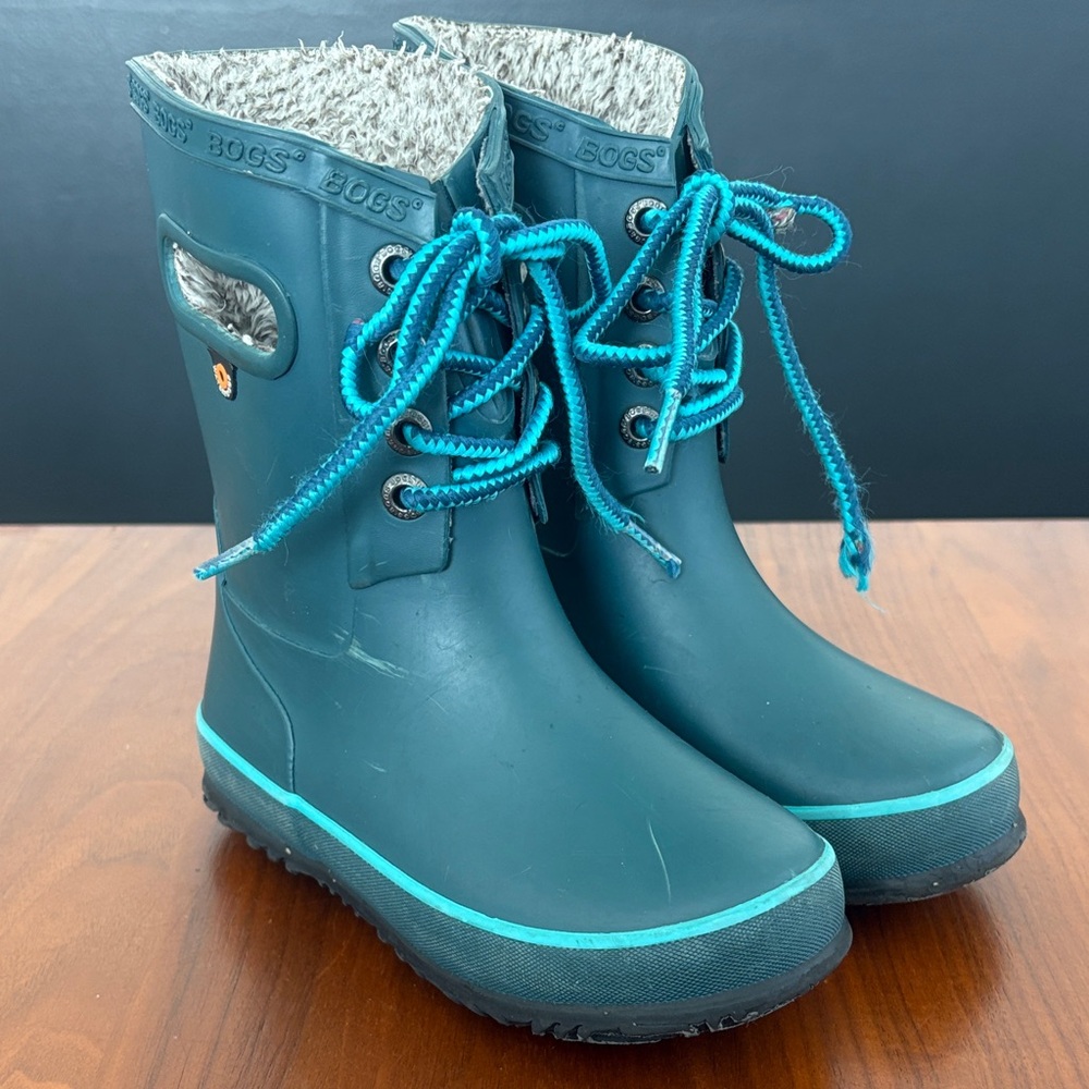 Children's Bogs Amanda Plush Lace Up Waterproof Boot, size 12
